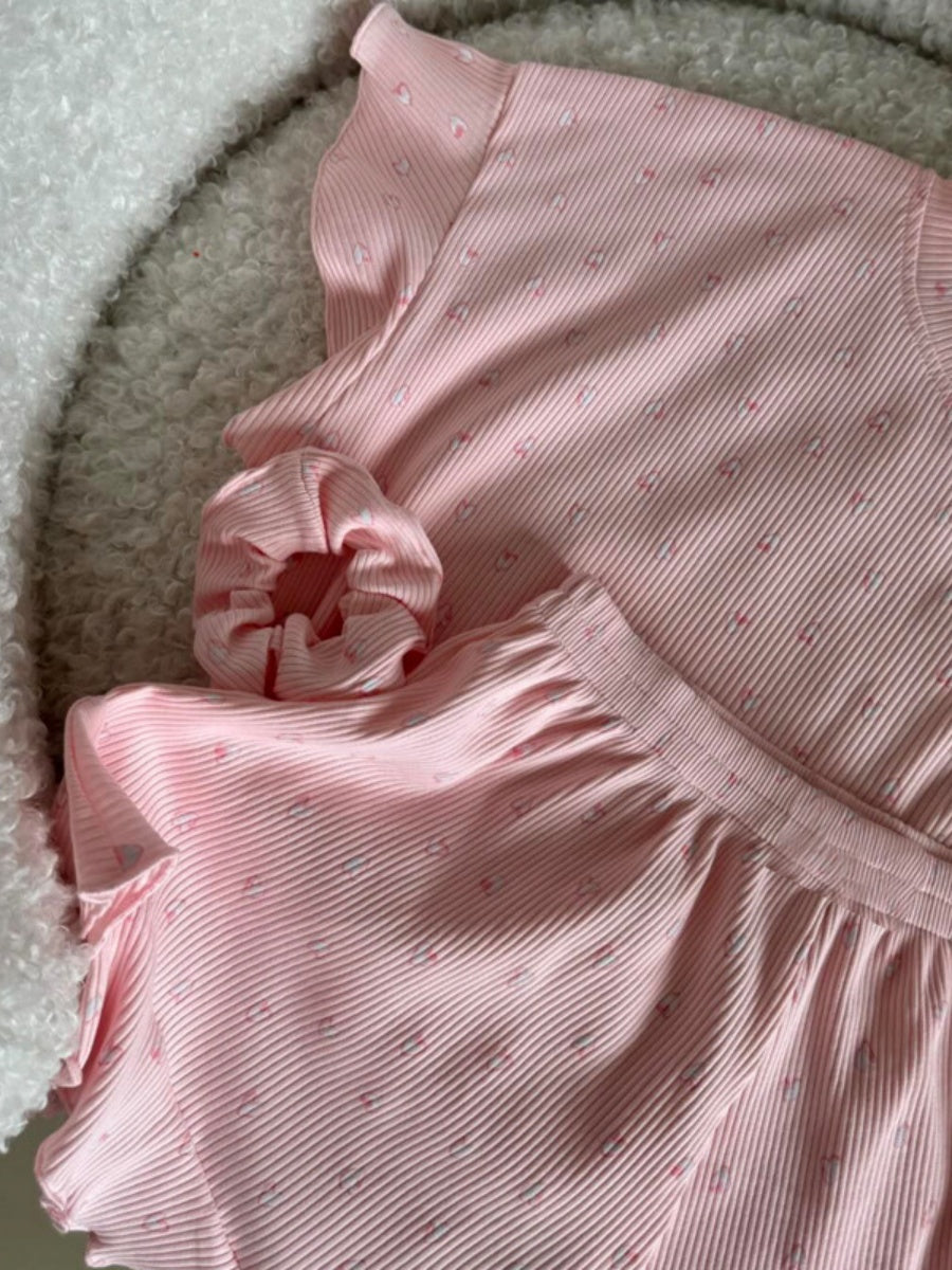 Liber Sommer Damen Rüschendruck Nachtwäsche