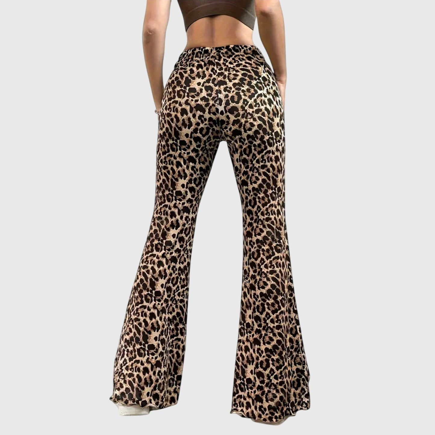 Leopard Bootcut-Hose