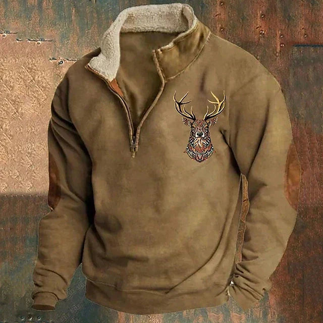 Christos – Pullover mit Hirschdetail