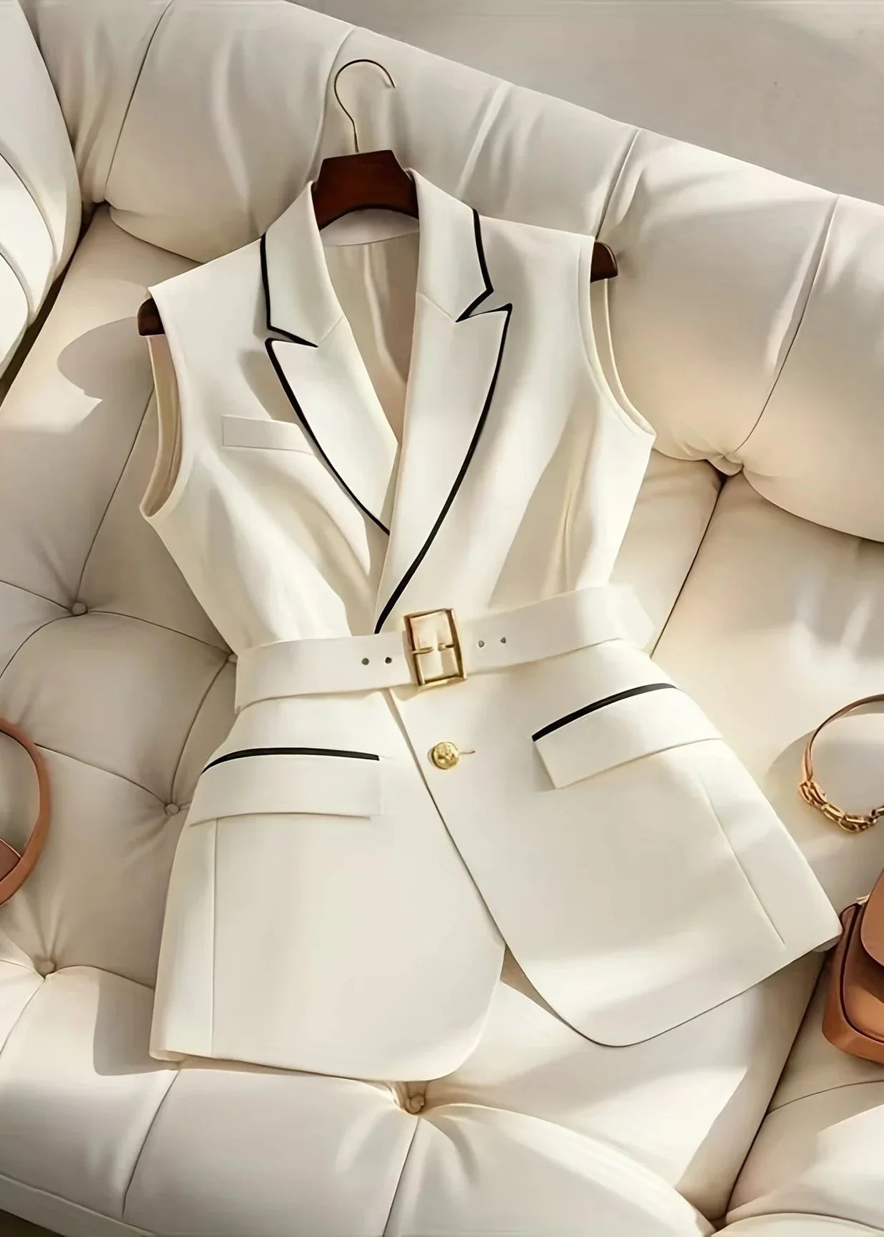 Sophia™ - Elegante Weste mit Gürtel