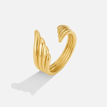 Bague à aile d'ange dorée