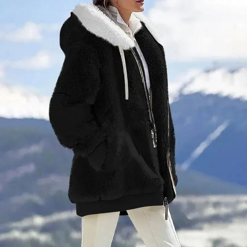 Andrea | Winterjacke mit Kapuze und Reißverschluss