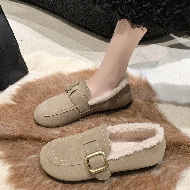 Gemütliche Retro Damen-Ballen-Loafer