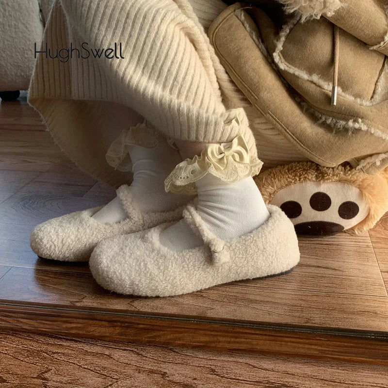Gemütliche Plüsch Ballerinas für Frauen