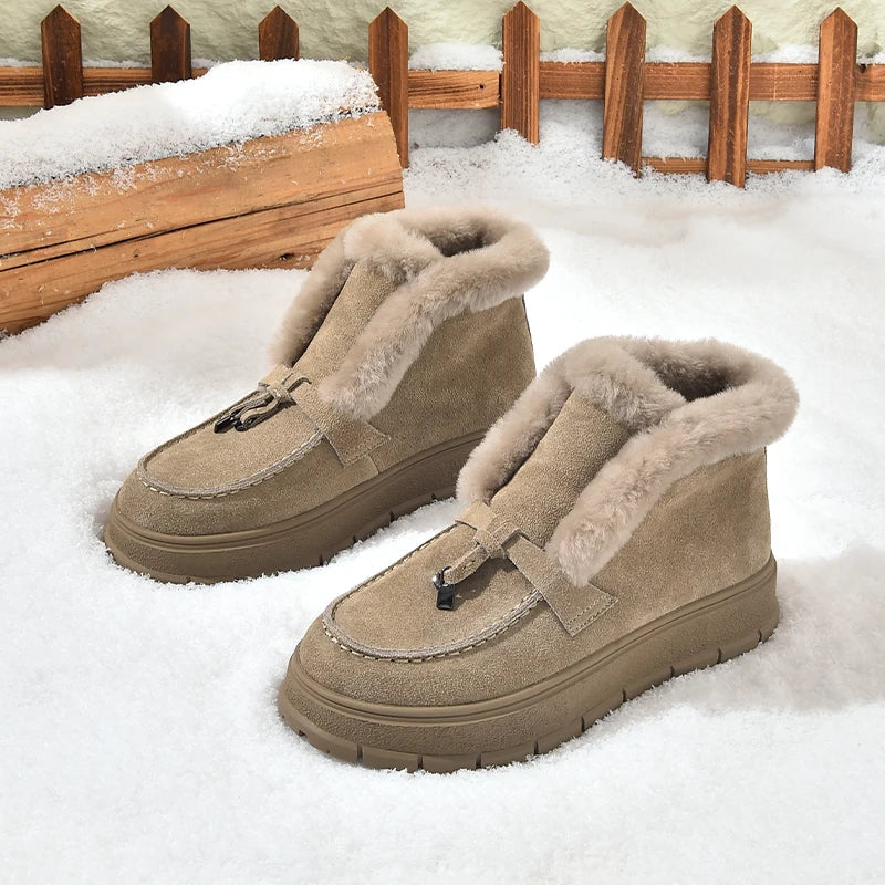 Gemütliche Wildleder-Winterstiefel