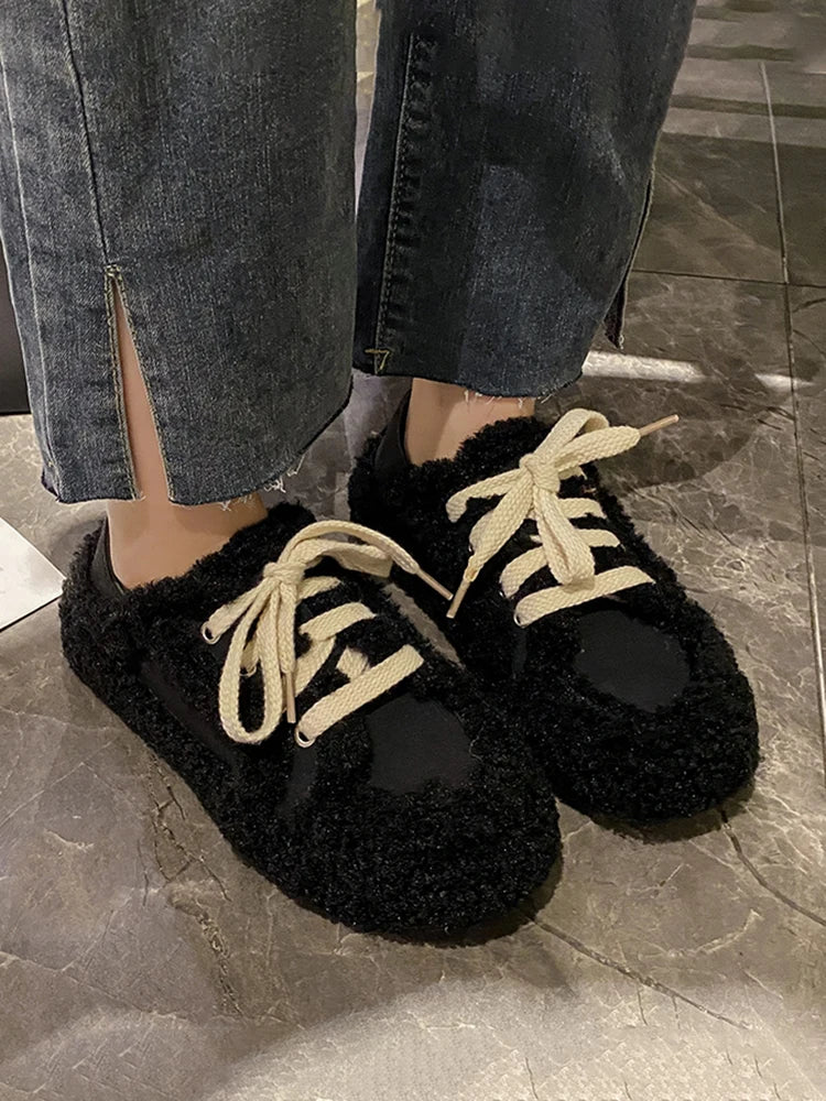 Bequeme Chic Damen-Fellslipper