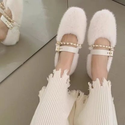 Schicke Mary Jane Fellflats