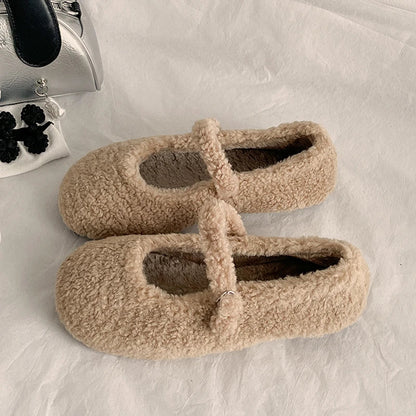 Gemütliche Plüsch Ballerinas für Frauen