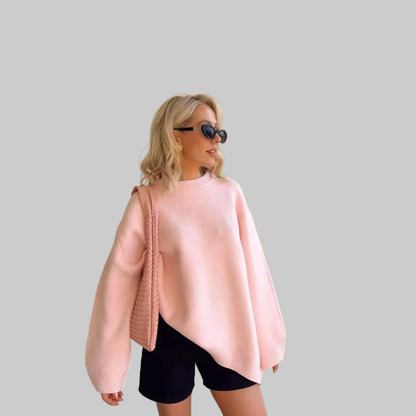 FEMMEHAUS Gemütlicher Bequemer Pinker Pullover
