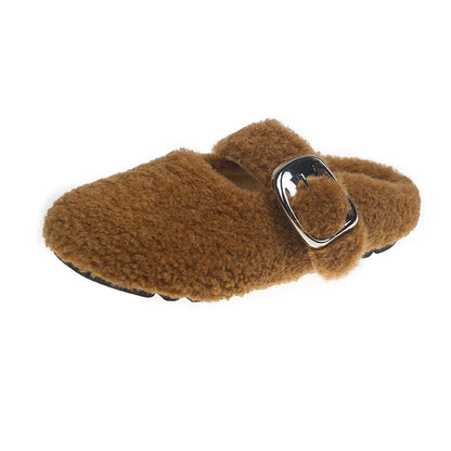 Warme Lammwoll Mary Jane Ballerinas