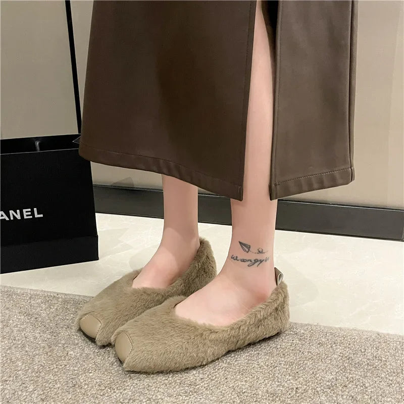 SnugFur Damen Winter Mokassins