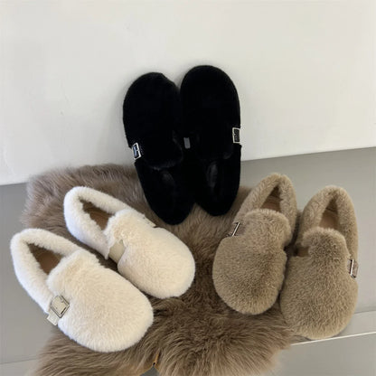 Gemütliche Winter-Fell-Slipper