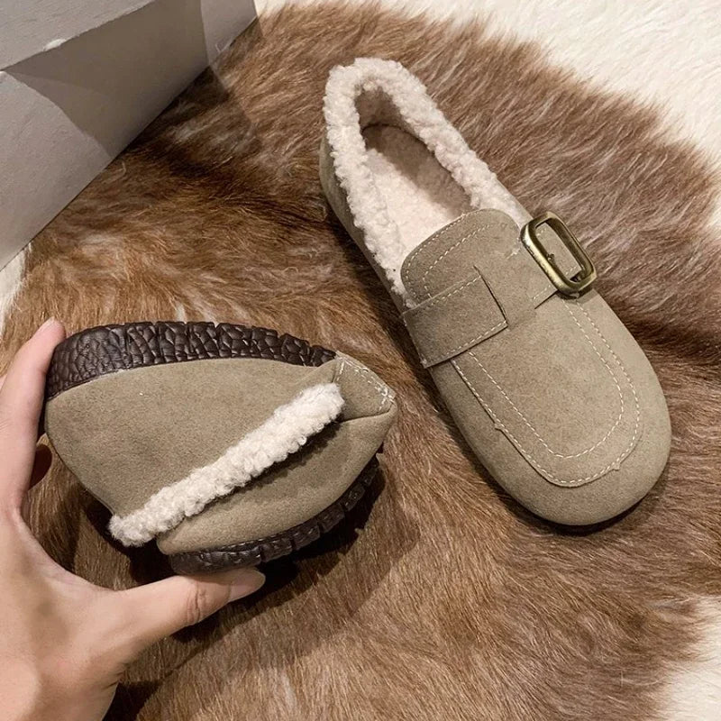 Gemütliche Retro Damen-Ballen-Loafer