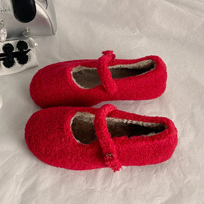 Gemütliche Plüsch Ballerinas für Frauen