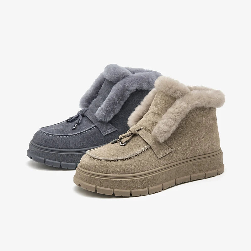 Gemütliche Wildleder-Winterstiefel
