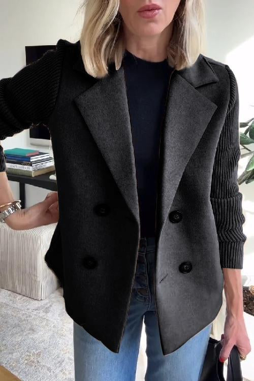 Leanor - Zeitloser Strickärmel-Blazer