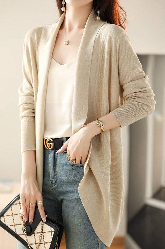 V-Ausschnitt Lässiger Schicht-Knit Cardigan - 2 Farben verfügbar