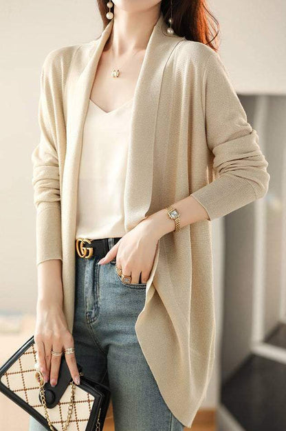 V-Ausschnitt Lässiger Schicht-Knit Cardigan - 2 Farben verfügbar