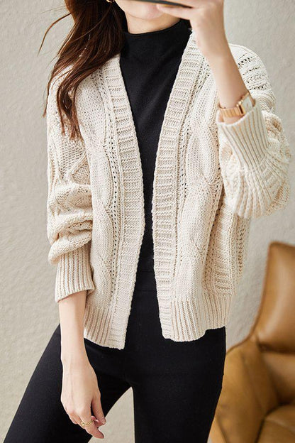 Minimalistischer Chunky Strickcardigan