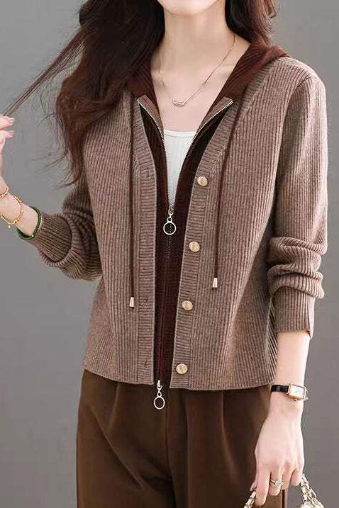 Falscher zweiteiliger geschnittener Cardigan