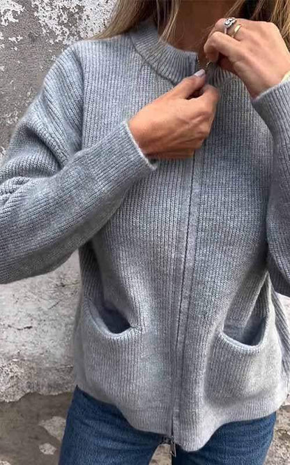 SARIA™ – Strick-Cardigan mit Reißverschluss