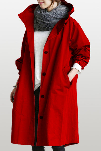 Wasserabweisende Übergröße Kapuzen-Windjacke Regenjacke