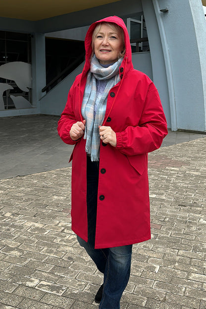 Wasserabweisende Übergröße Kapuzen-Windjacke Regenjacke