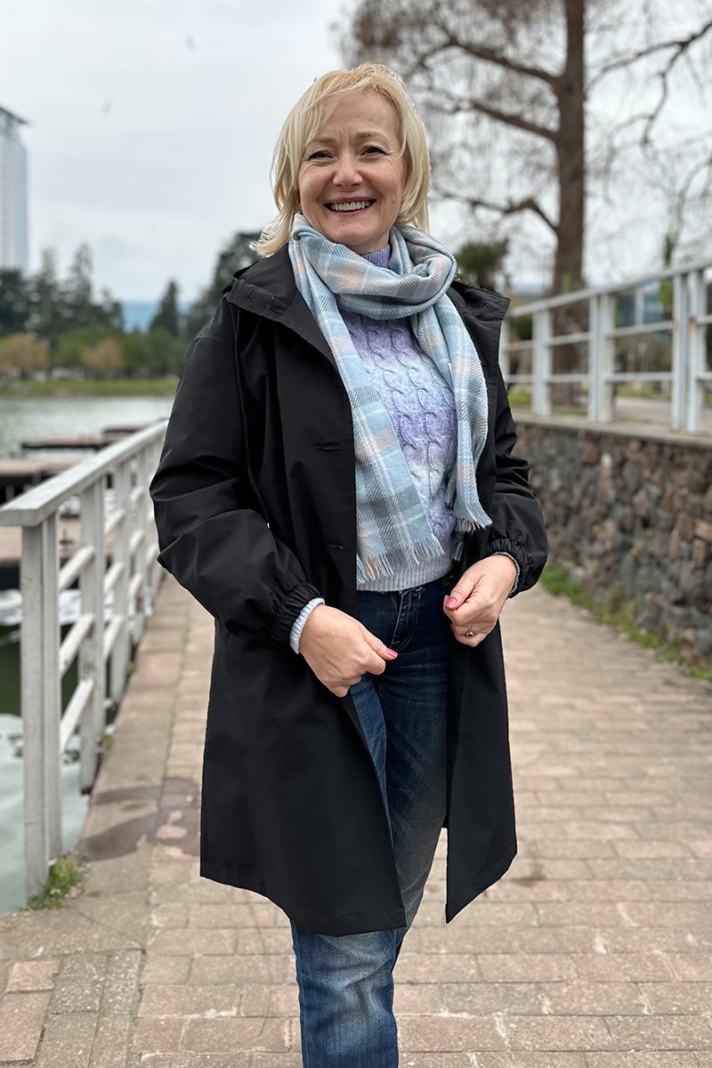 Wasserabweisende Übergröße Kapuzen-Windjacke Regenjacke