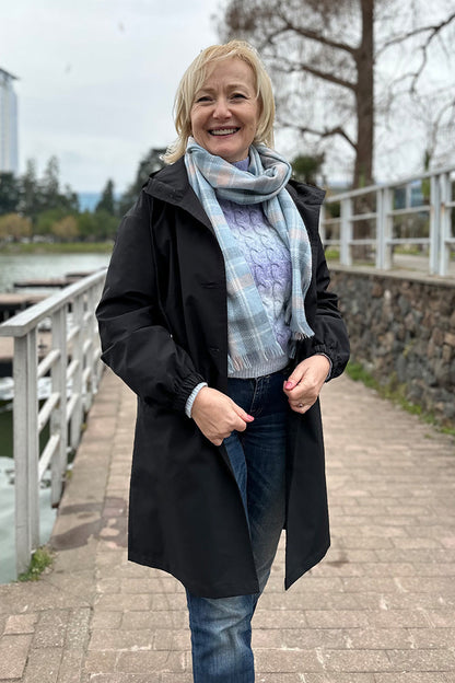 Wasserabweisende Übergröße Kapuzen-Windjacke Regenjacke