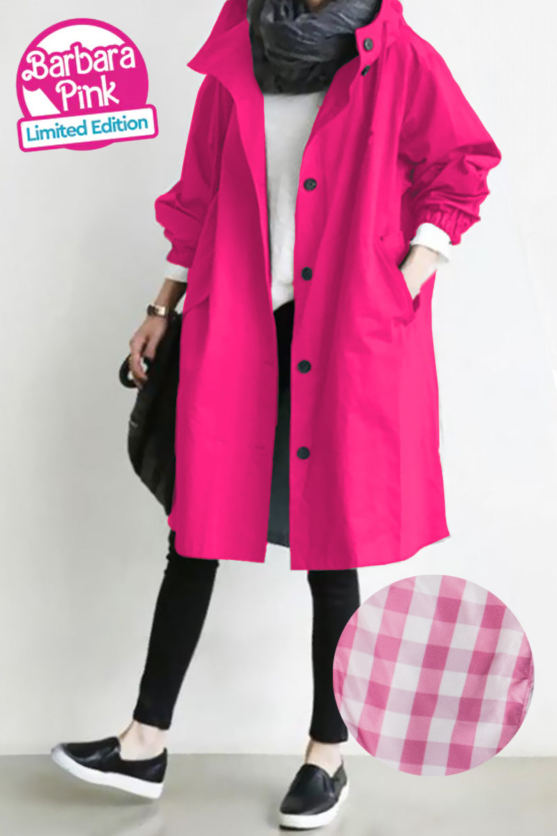 Wasserabweisende Übergröße Kapuzen-Windjacke Regenjacke