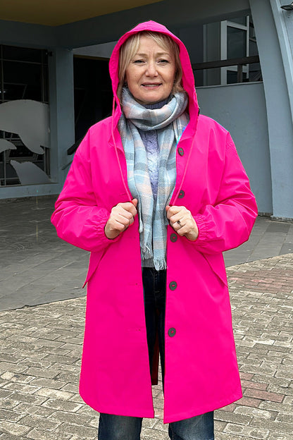 Wasserabweisende Übergröße Kapuzen-Windjacke Regenjacke