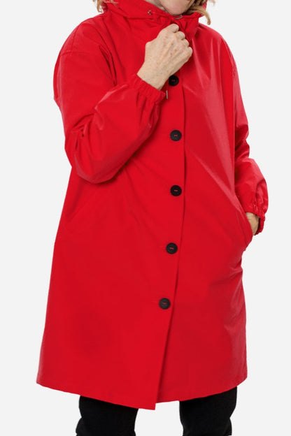 Wasserabweisende Übergröße Kapuzen-Windjacke Regenjacke