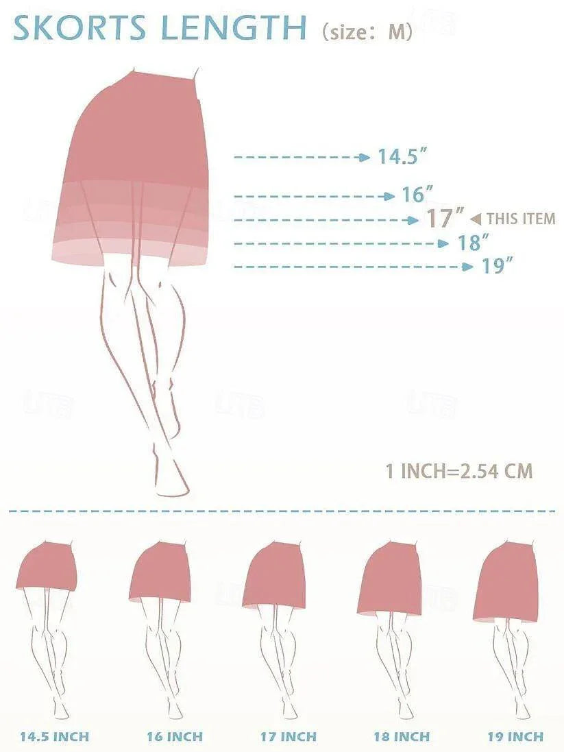 Hübscher femininer 43 cm Rüschen-Skort UPF50+