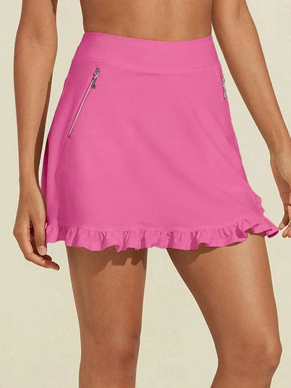 Mehr als Basic 17 Zoll Hohe Taille Rüschenshorts UPF50+