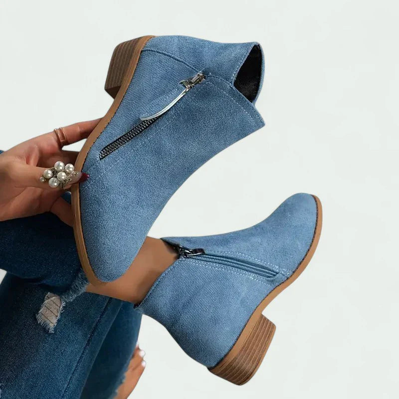 ELYRA™ | Wildleder Stiefeletten mit Reißverschluss