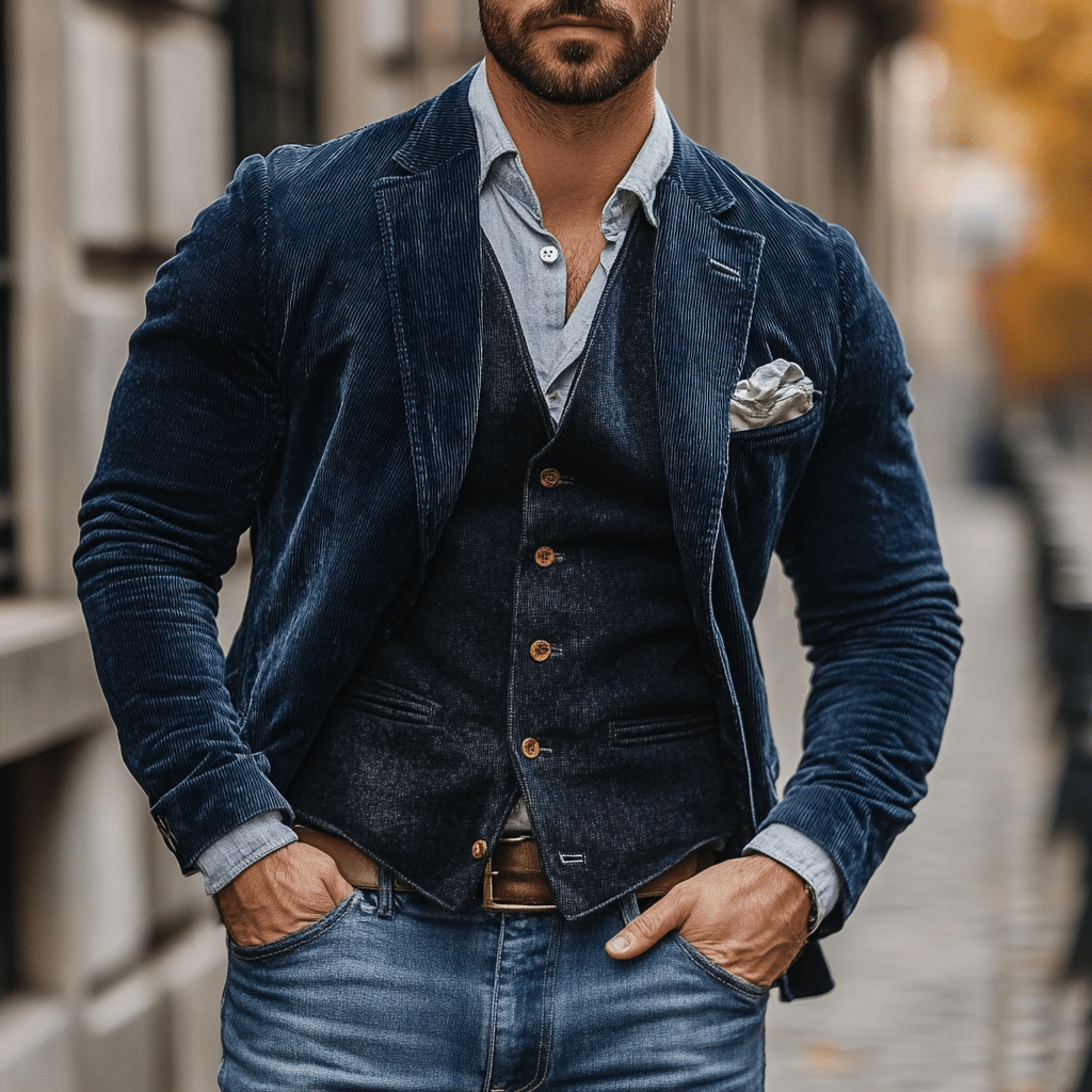 Patricio | Corduroy Blazer & Weste Duo