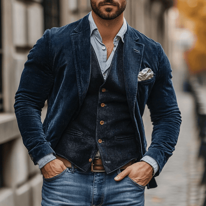 Patricio | Corduroy Blazer & Weste Duo