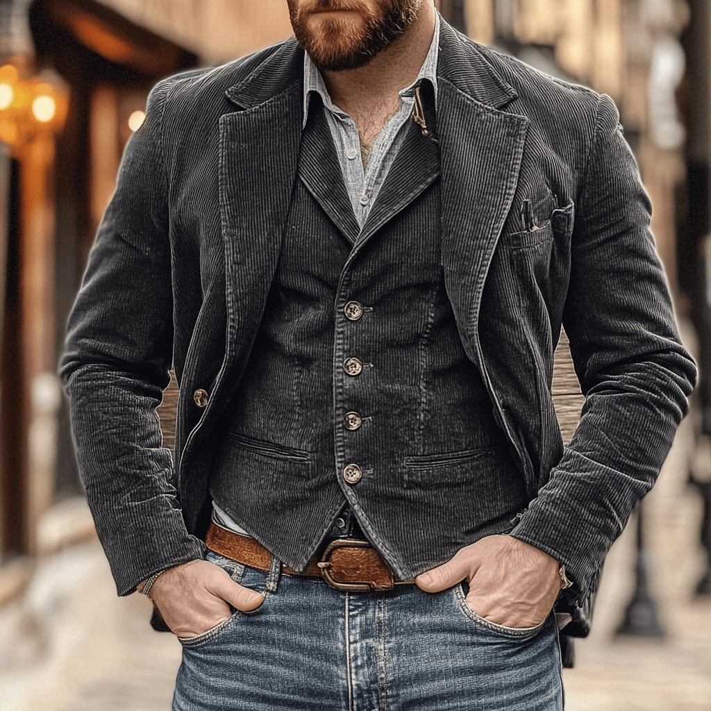 Patricio | Corduroy Blazer & Weste Duo