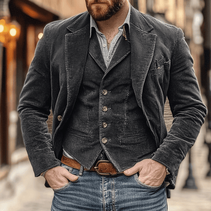Patricio | Corduroy Blazer & Weste Duo