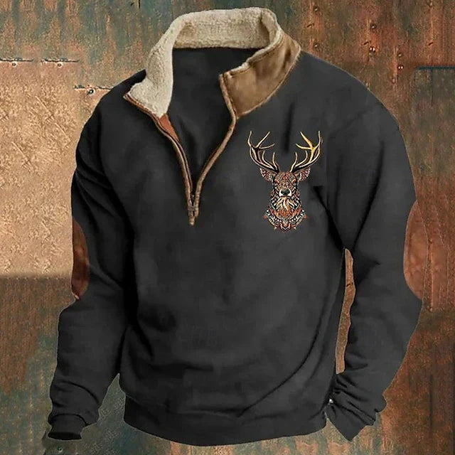 Christos – Pullover mit Hirschdetail