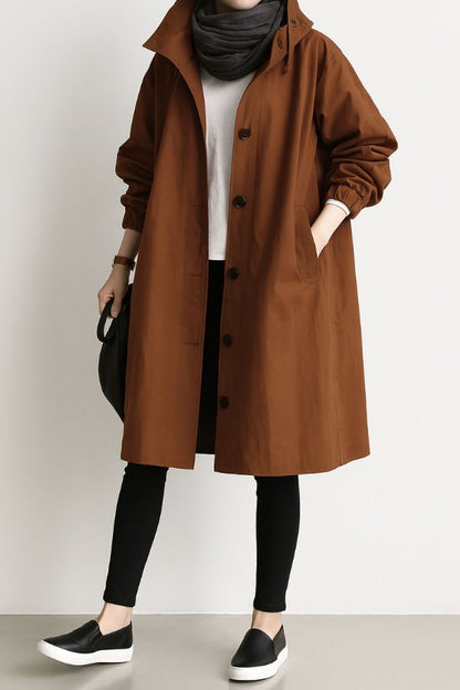 Wasserabweisende Übergröße Kapuzen-Windjacke Regenjacke