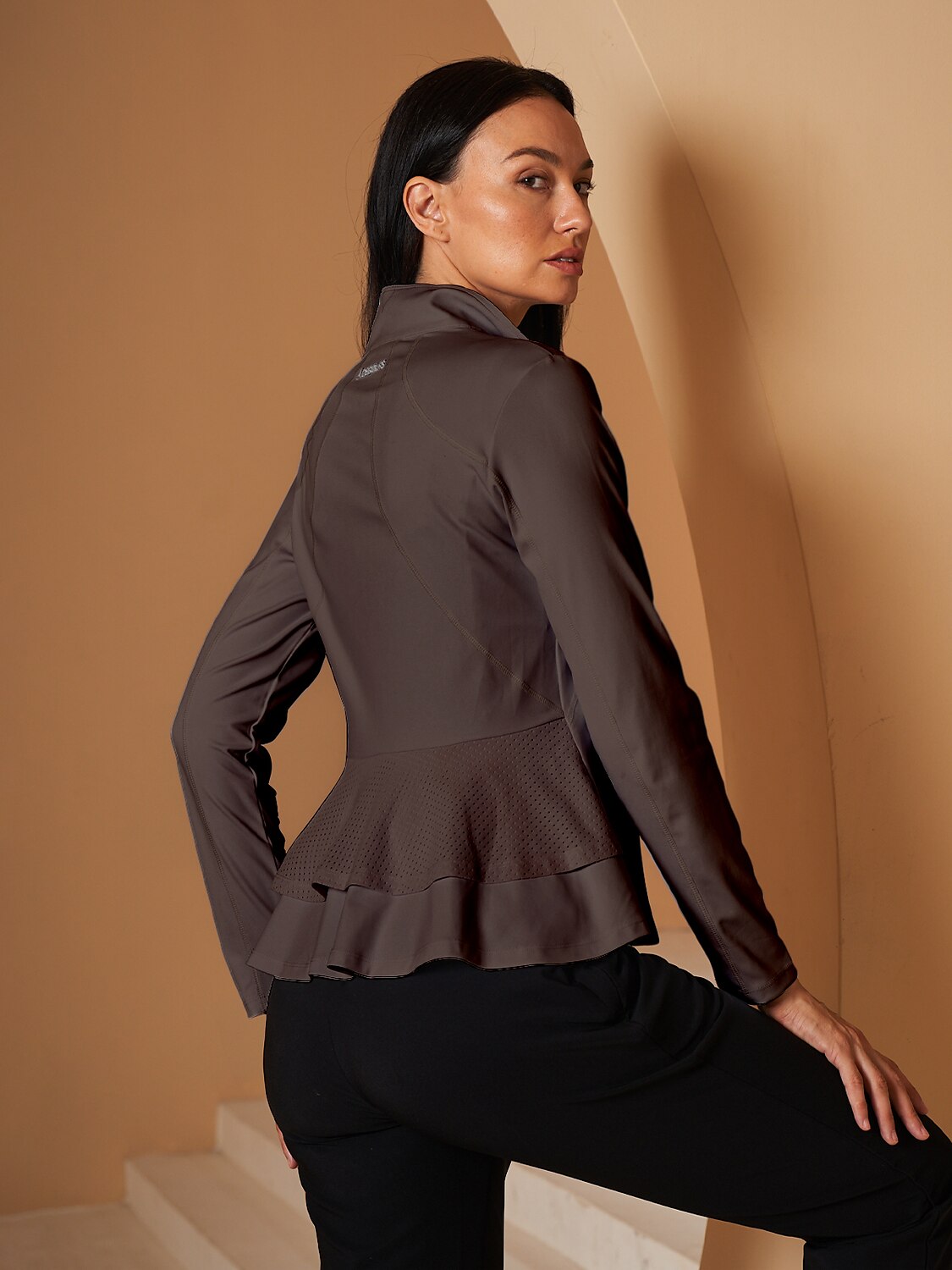 Damen Golfjacke mit Rüschenärmeln, Sonnenschutz