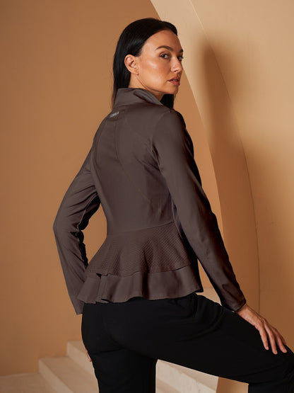 Damen Golfjacke mit Rüschenärmeln, Sonnenschutz
